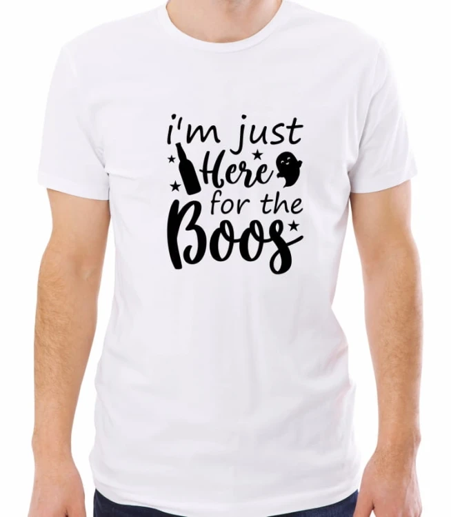 Biała męska koszulka for the boos