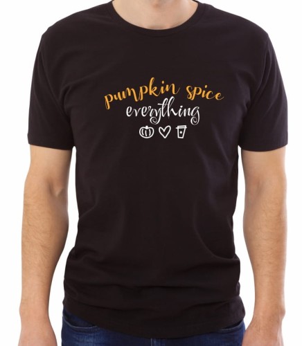 Czarna męska koszulka pumpkin spice everything