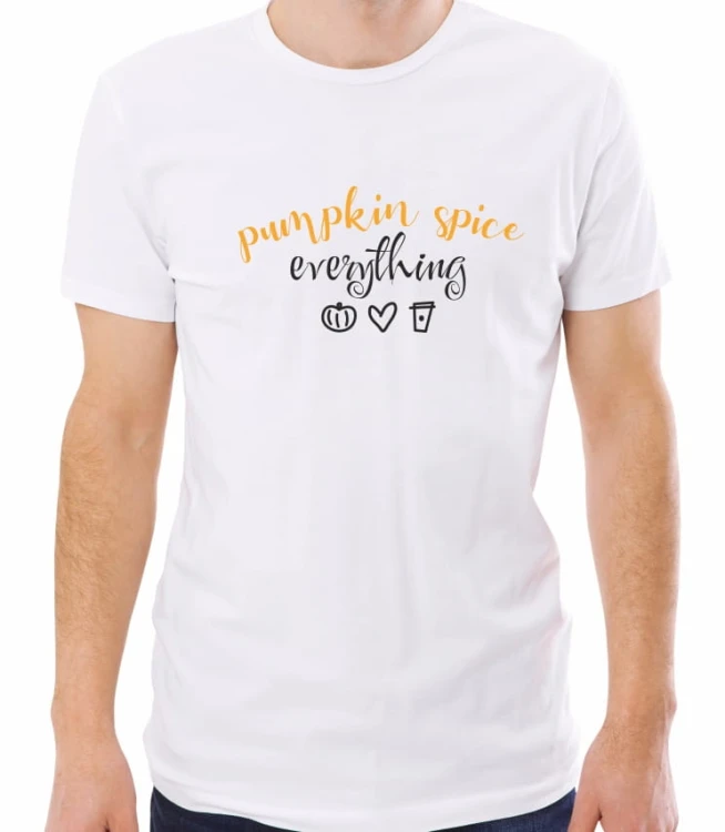 Biała męska koszulka pumpkin spice everything