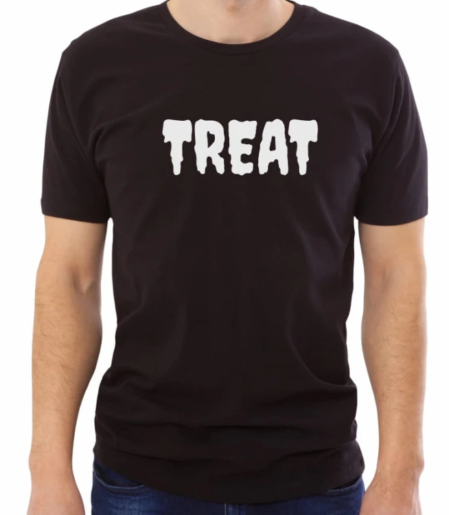 Czarna męska koszulka treat
