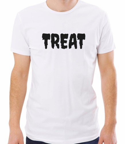 Biała męska koszulka treat