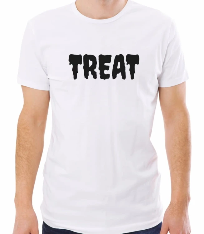 Biała męska koszulka treat