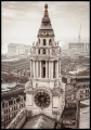 Plakat przedstawiający panoramę Londynu i jego zabytki