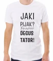 Biała koszulka męska jaki pijak degustator