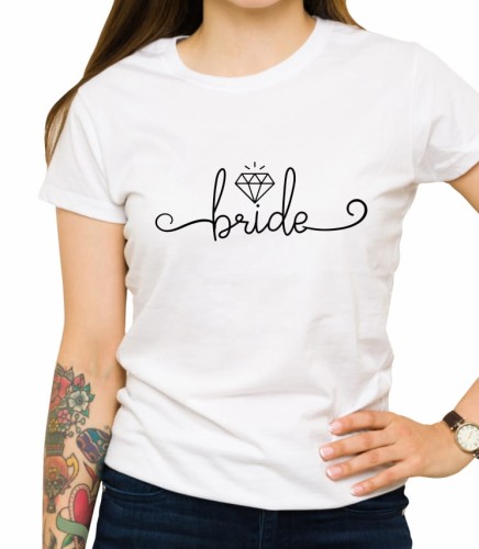 Biała damska koszulka bride