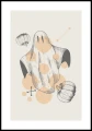 Plakat halloween duch z białym marginesem dookoła