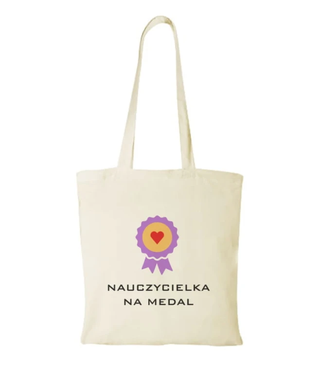 Torba bawełniana nauczycielka na medal