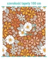 Wielkość wzoru na tapecie boho retro flower