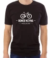 Męska czarna koszulka rower wzywa