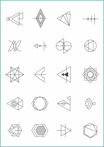 Tatuaże tymczasowe sacred geometry symbol