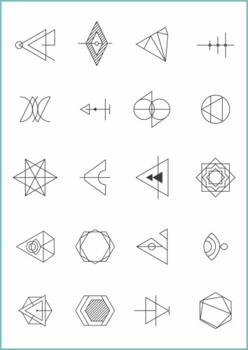 Tatuaże tymczasowe sacred geometry symbol