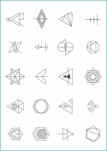 Tatuaże tymczasowe sacred geometry symbol