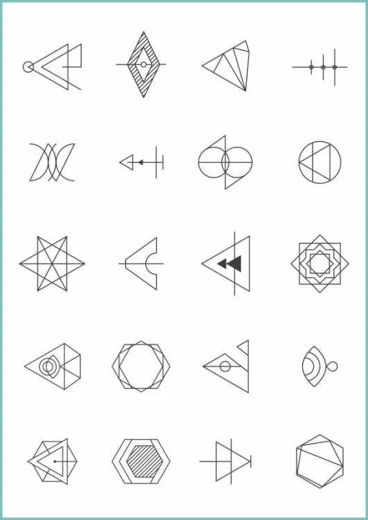 Tatuaże tymczasowe sacred geometry symbol