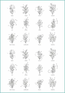 Tatuaże tymczasowe horoscope tattoo flowers