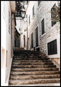 Plakat stara uliczka w Herceg Novi