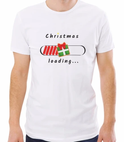 Biała męska koszulka christmas loading