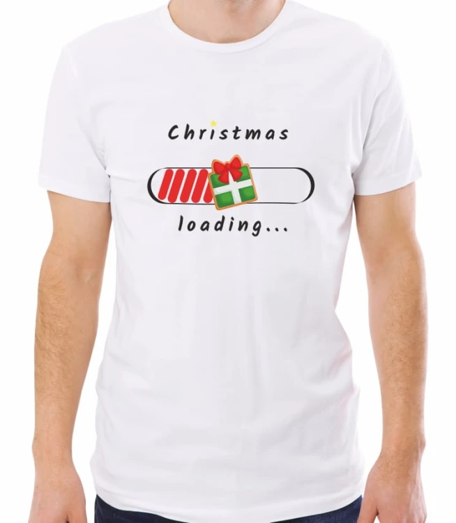 Biała męska koszulka christmas loading