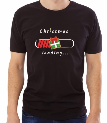 Czarna męska koszulka christmas loading