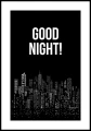 Plakat good night 02 z białym marginesem