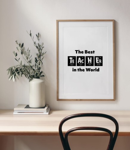 Plakat the best teacher najlepszy nauczyciel