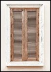 Plakat drewniane okiennice
