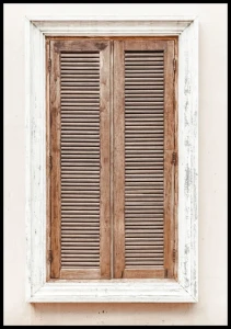 Plakat drewniane okiennice
