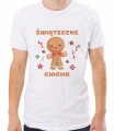 Biała męska koszulka świąteczne ciacho