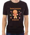 Czarna męska koszulka świąteczne ciacho