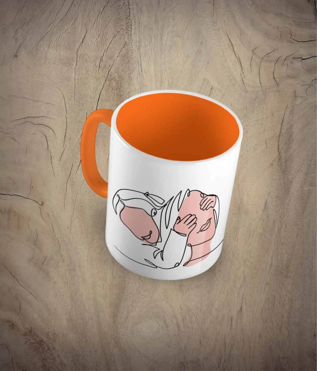 Kubek I love you mom - pomarańczowy