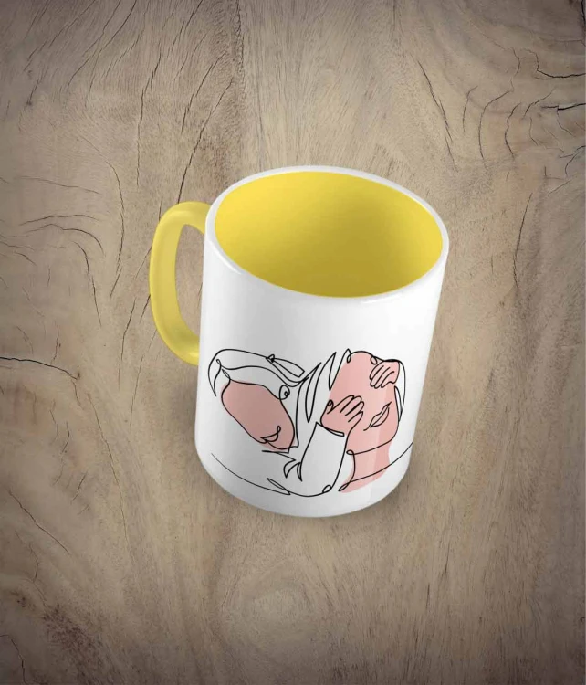 Kubek I love you mom - żółty