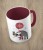 Bordowy kubek christmas coffee time sloth