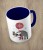 Granatowy kubek christmas coffee time sloth
