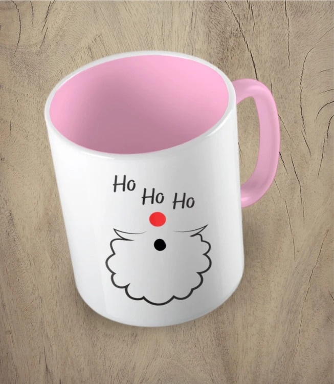 Różowy kubek ho ho ho broda