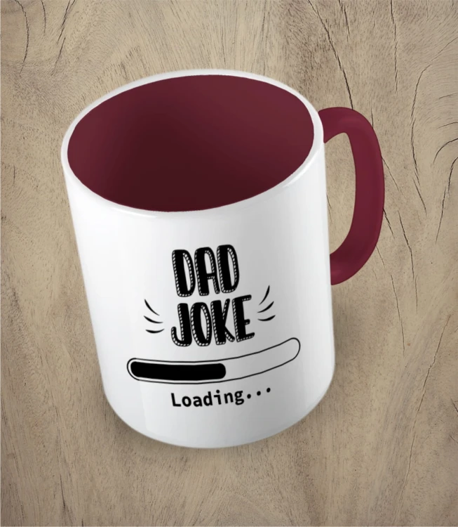 Bordowy kubek dad joke