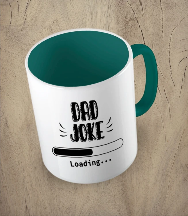 Ciemnozielony kubek dad joke