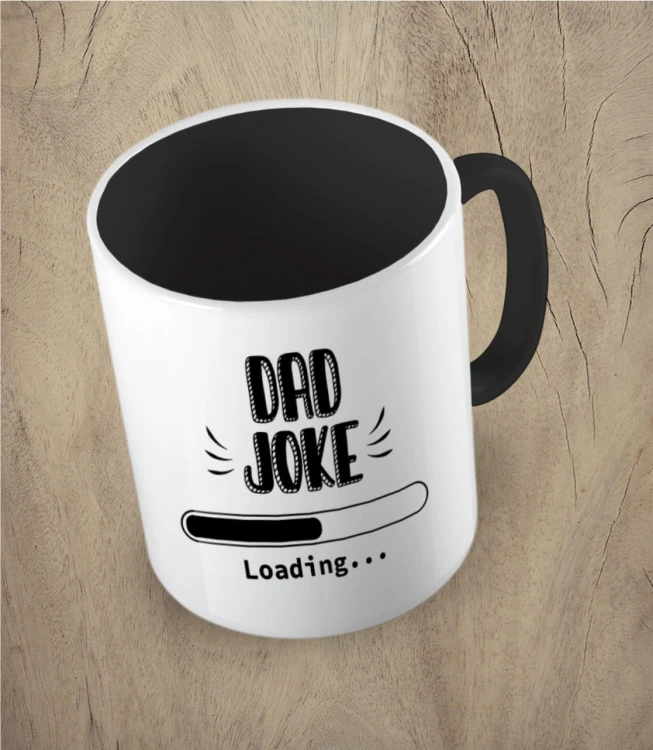 Czarny kubek dad joke