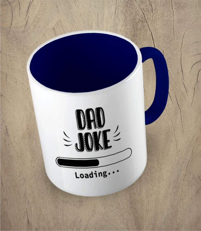 Granatowy kubek dad joke