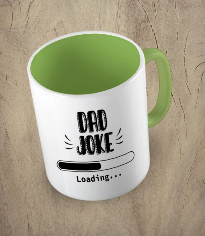 Jasnozielony kubek dad joke