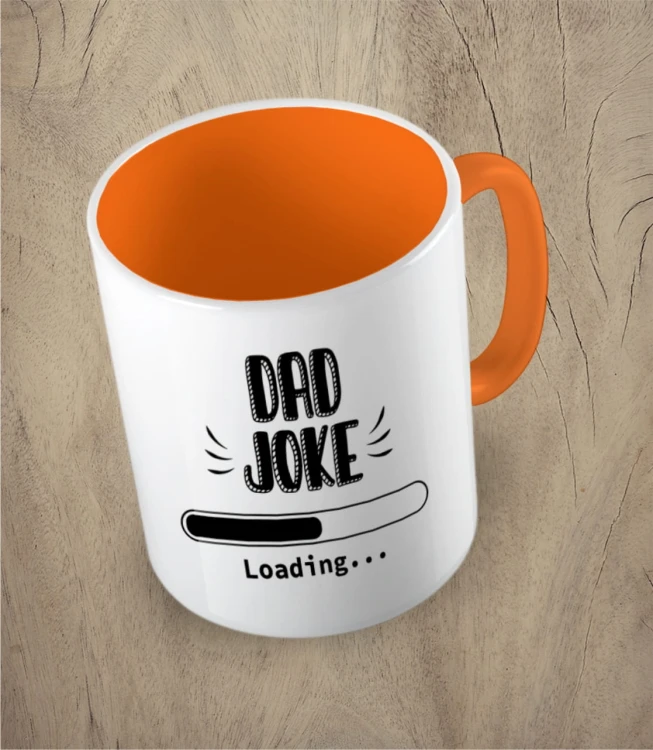 Pomarańczowy kubek dad joke