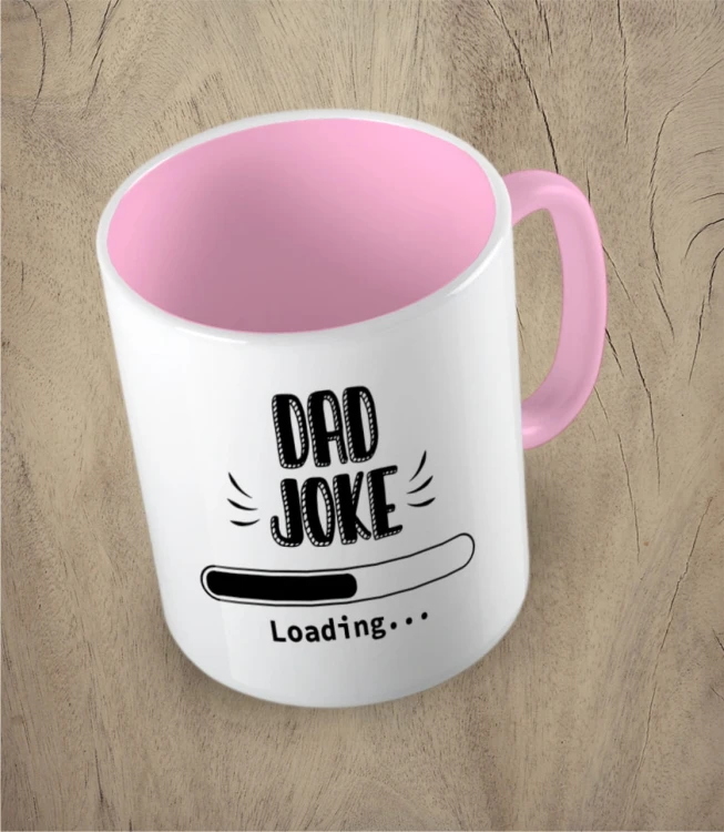 Różowy kubek dad joke