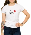 Biała damska koszulka love 01