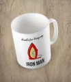 Biały kubek my iron man
