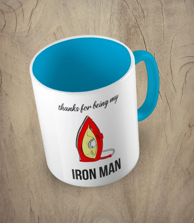 Błękitny kubek my iron man