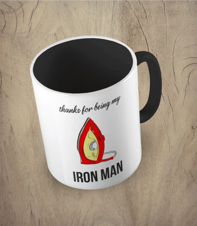 Czarny kubek my iron man