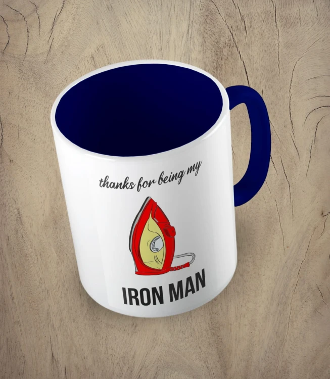 Granatowy kubek my iron man