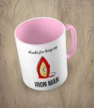 Różowy kubek my iron man