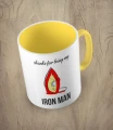 Żółty kubek my iron man