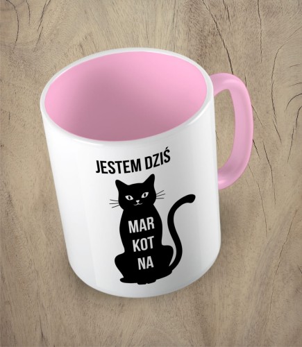 Różowy kubek jestem dziś markotna