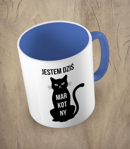 Niebieski kubek jestem dziś markotny