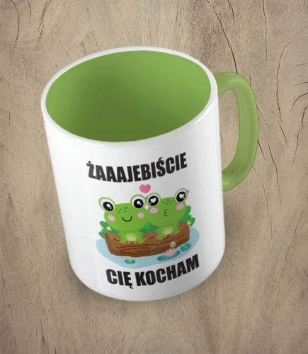 Jasnozielony kubek żajebiście cię kocham